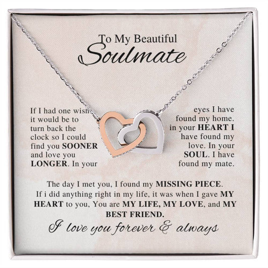 Whisper of the Heart: To My Beautiful Soulmate Necklace